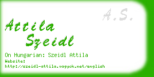 attila szeidl business card